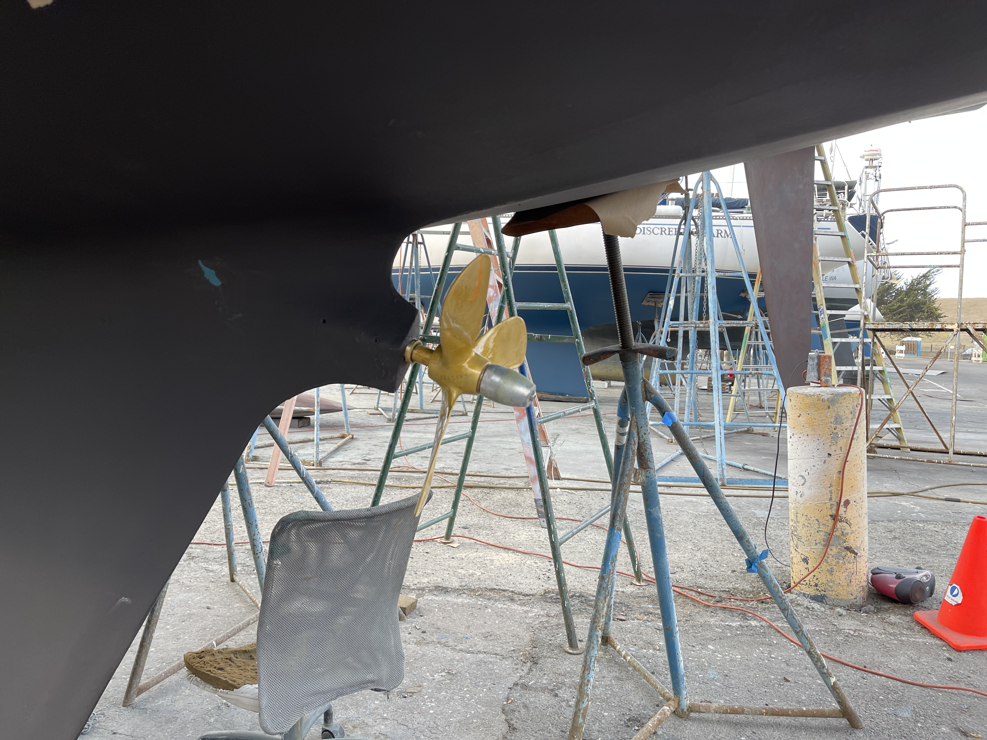 Photo of one of several sections of where the paint was chipping after a new paint job.